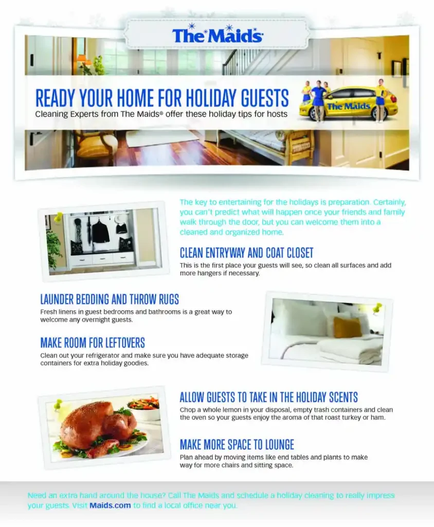holiday cleaning tips infograph