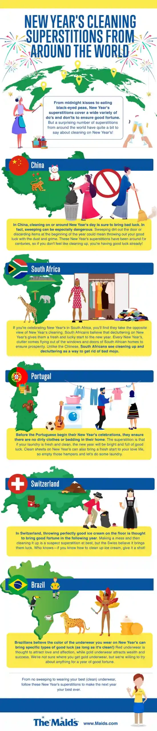 New Year's Cleaning Superstitions Infographic