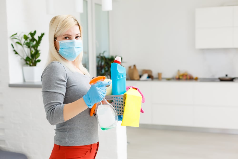 cleaning house after the flu