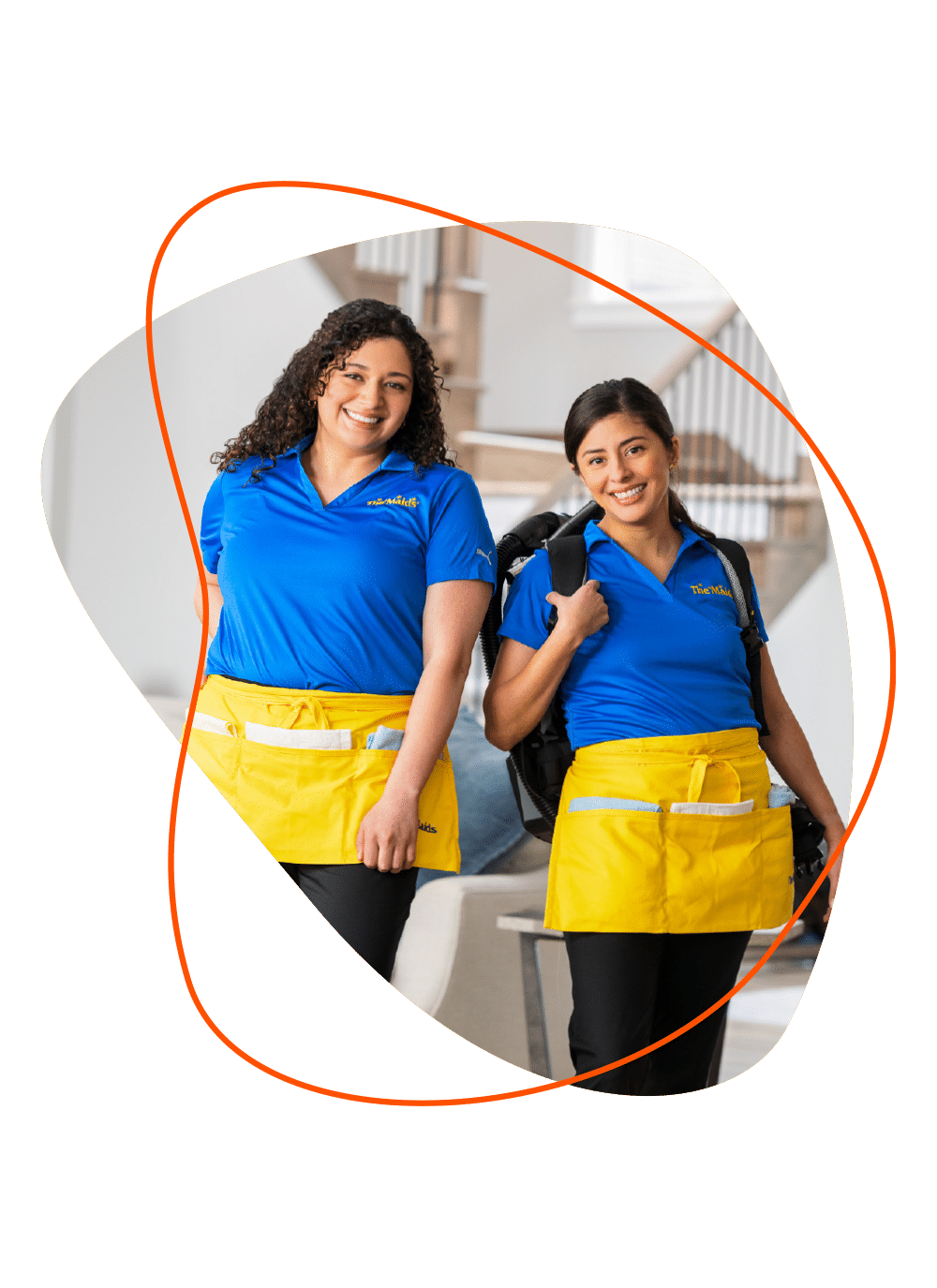 Maids cleaning a client's house
