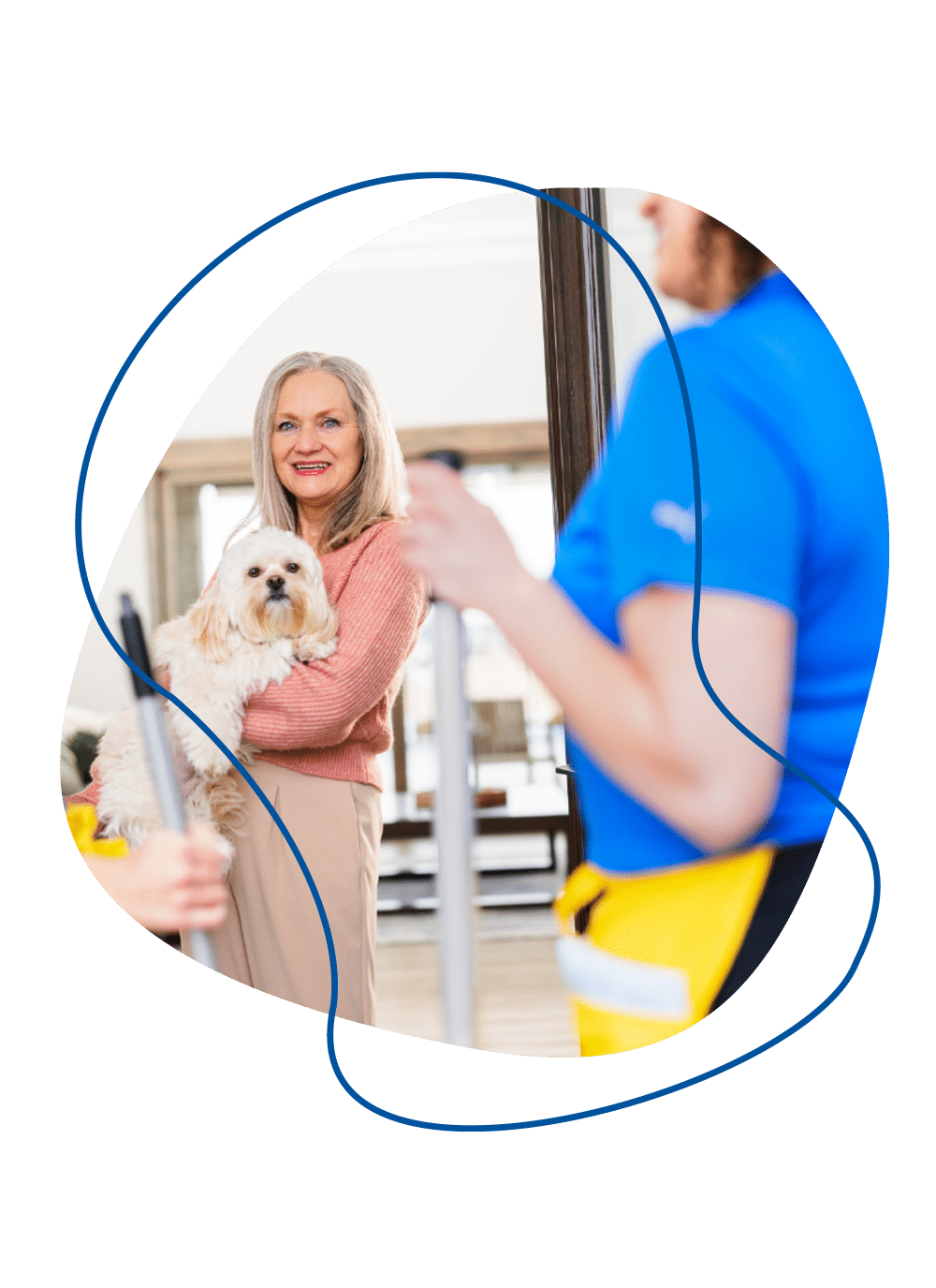 Maids cleaning a client's house