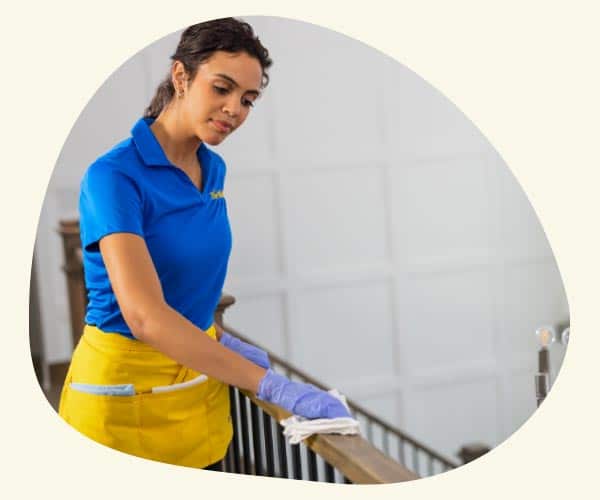 Maids cleaning a client's house