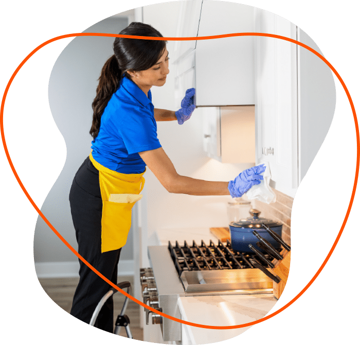 Maids cleaning a client's house