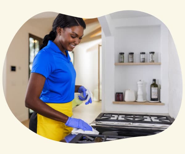 Maids cleaning a client's house