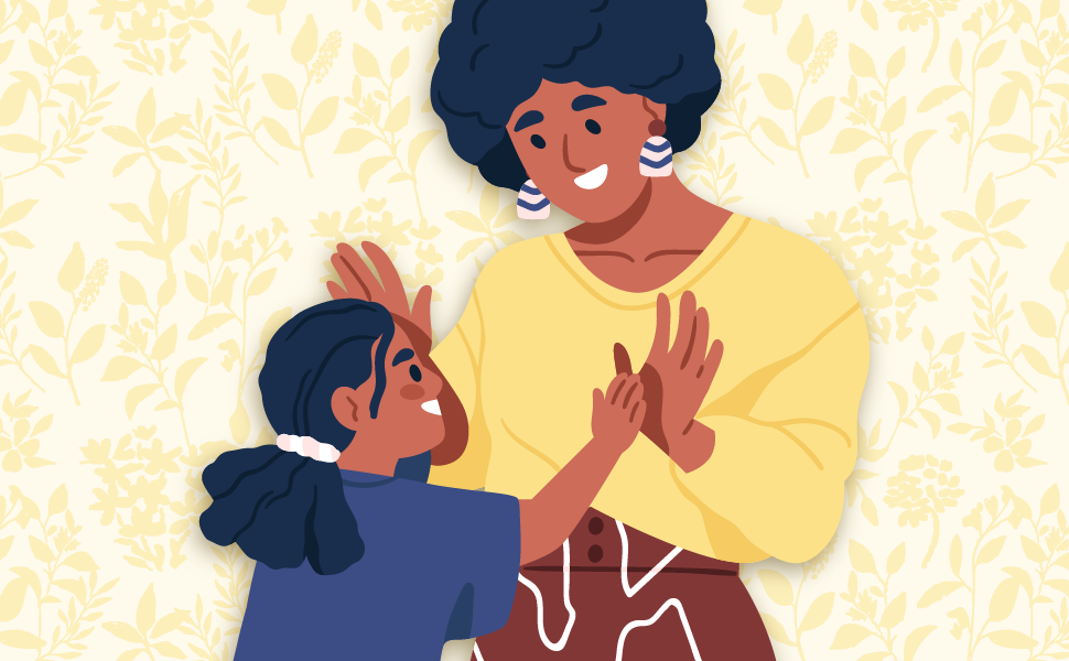 title graphic of a mom and daughter for a study about the best US cities to celebrate Mother’s Day